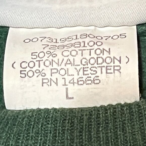 Vintage 90s Lee Heavyweight Whitetails Unlimited Green Sweatshirt Made USA Large - Picture 4 of 7